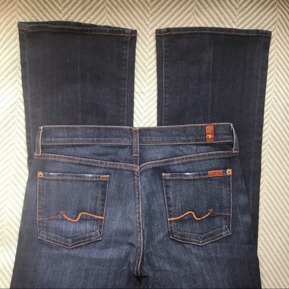 7 For All Mankind Long Legs Bootcut Denim Jeans - Picture 6 of 8